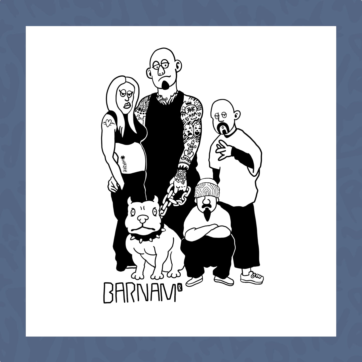 4人と1匹・tシャツ