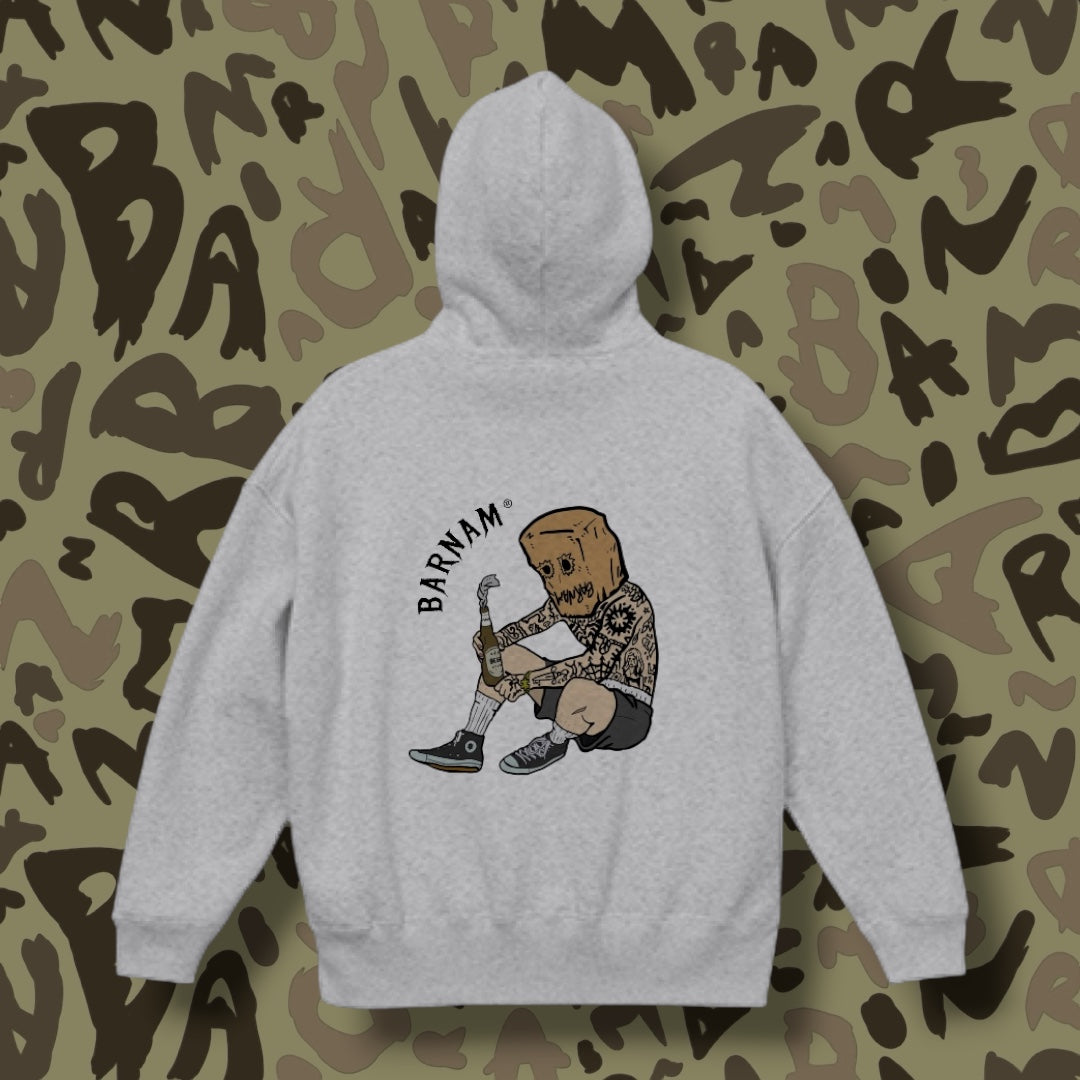 紙袋マン・ビッグシルエットパーカー、