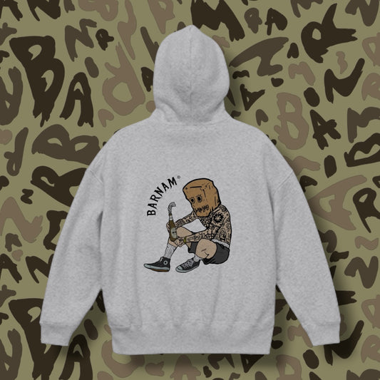 紙袋マン・ビッグシルエットパーカー、