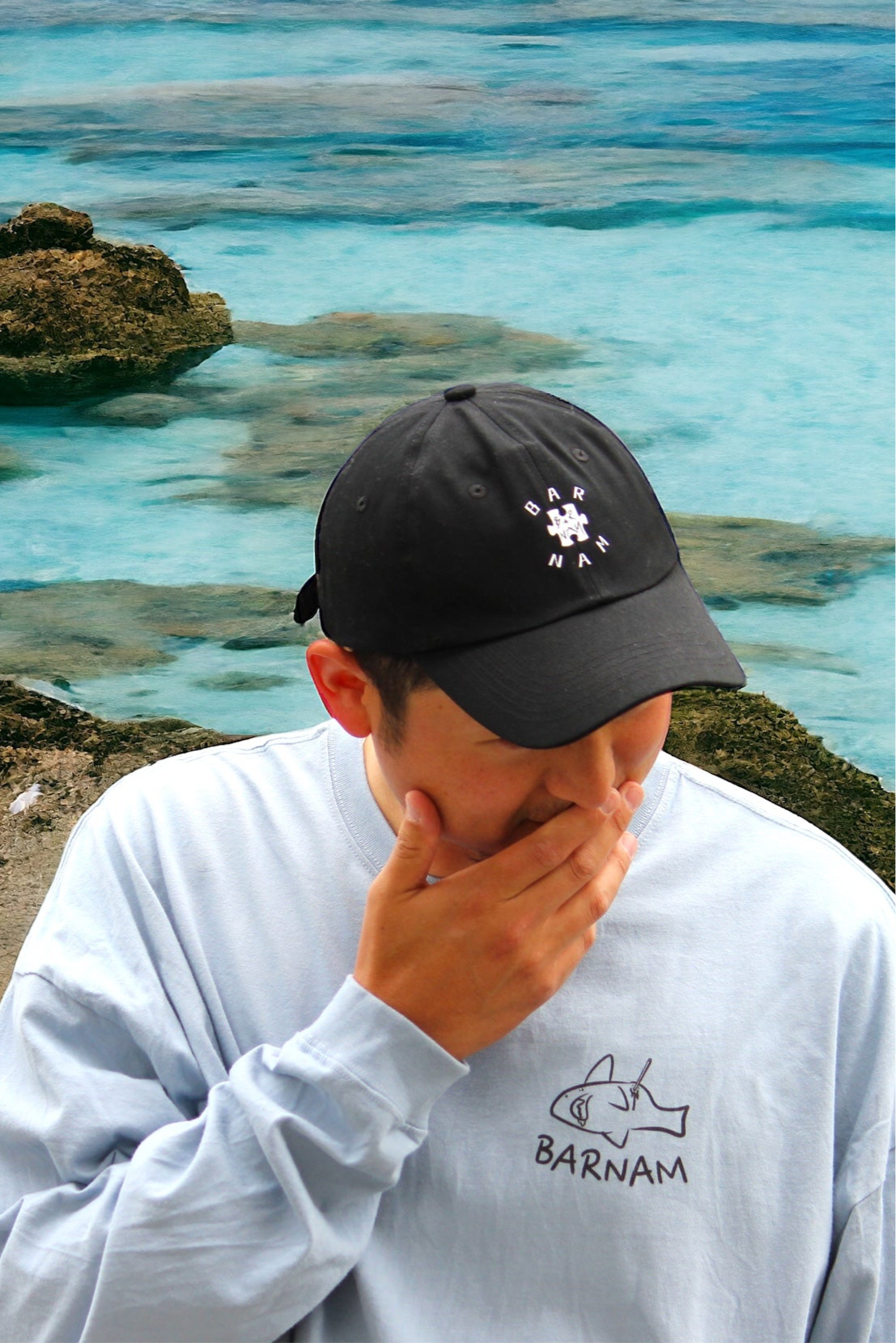 BARNAM face logo cap